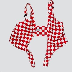 Red Checkered Pant set